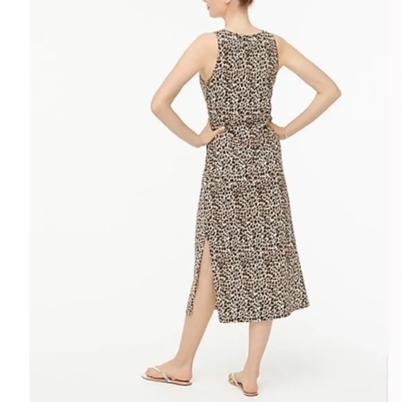 J. Crew Cheetah Print Sleevless Midi Dress - Picture 3 of 9